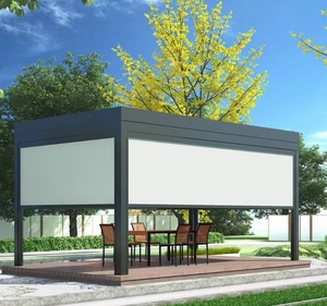 Vendita calda di alta qualità tapparelle a cerniera per schermo esterno padiglione Patio vestibolo Hotel balcone-elettrico incorporato - Product Image 1