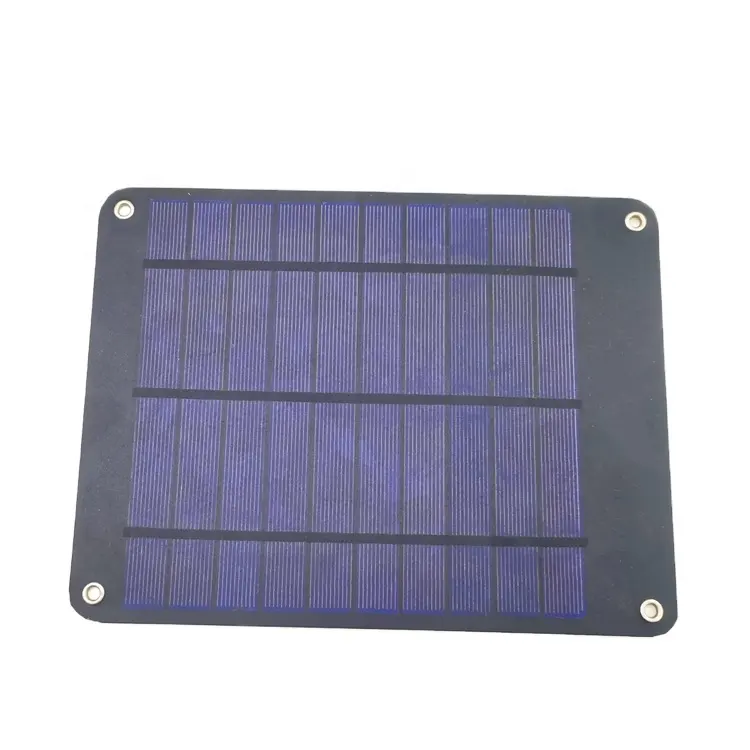 6V All Black Semi-flexible Solar Panels 3W 4W Reroluble PET Solar Panel ZW-4W-PET Outdoor Flexible Solar Panel Charger