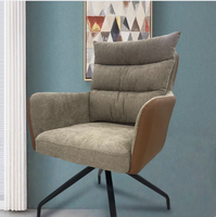 Chaise de salle à manger moderne de luxe durable avec revêtement en tissu, fonction rafraîchissante, confortable, design simple avec pieds en métal pour appartement