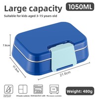 ZB Edelstahl-Lunchbox Auslaufsicher Thermisch 304 Lebensmittelecht 2/3 Fächer 1000ml für Schule Büro Großhandel OEM BPA-frei
