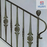 Balustrades de luxe en fer forgé pour extérieur, escaliers, balcons et villas, galvanisées à chaud, dorées, avec design moulé en 3D