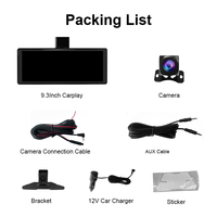Moniteur de caméra de tableau de bord portable CarPlay sans fil de 9.3 pouces prenant en charge Android Auto