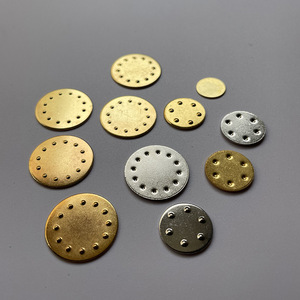 Porte-badge magnétique Hechi, plaque métallique ronde de 17 mm avec points, boucle magnétique en acier inoxydable, accessoires métalliques - Product Image 1