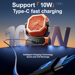 Ventilador de Camping para Exteriores con Banco de Energía, Linterna LED, Control Remoto, Gancho, Ventilador de Escritorio Portátil Recargable para Viajes, Tiendas de Campaña, Playa, Picnic, Pesca - Product Image 4