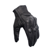 Cuir de mouton véritable Gants de moto en cuir de course pour motocross, protection d'écran tactile pour motocyclette