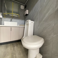 Vente directe usine : Conteneur sanitaire mobile de luxe à panneaux sandwich, design moderne, facile à installer en extérieur
