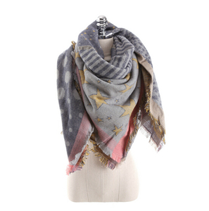 Écharpe châle élégante en cachemire multicolore, marque populaire, tissage jacquard, pashmina - Product Image 3