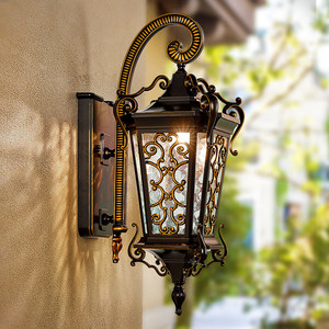 Lampe murale extérieure classique européenne en alliage d'aluminium étanche IP65, éclairage LED CRI 80, jardin, balcon, terrasse, <span class=keywords><strong>escalier</strong></span> - Product Image 1