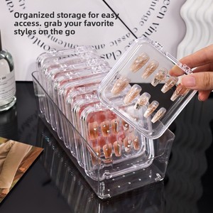 Hộp đựng móng tay giả bằng nhựa bán chạy, hộp trưng bày, hộp đựng, hộp đóng gói móng tay dành cho salon, nhà riêng, dụng cụ làm móng tự làm - Product Image 6