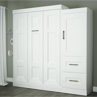 Lit mural Queen Murphy GIVANSSIE en chêne, mobilier de chambre moderne de luxe, avec système de levage facile, garantie de 3 ans, prix fabricant