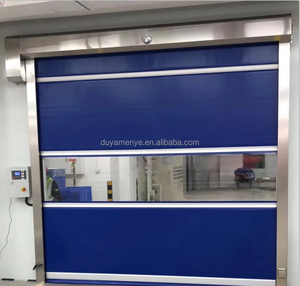 Tốc độ nhanh PVC cửa công nghiệp nhựa PVC có thể nhìn thấy con lăn cửa chớp tự động cuộn lên cửa ra vào - Product Image 1