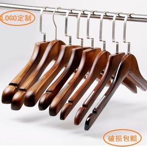 Solid Wood Retro Clothes <b>Hangers</b> For Clothing Stores Men Women Children Trouser <b>Hangers</b> Hotel Use Hook Type - Product Image 3