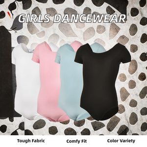 2026 tendance haute qualité femmes Cheerleading basique à manches courtes danse justaucorps formation Ballet une pièce Nylon - Product Image 2