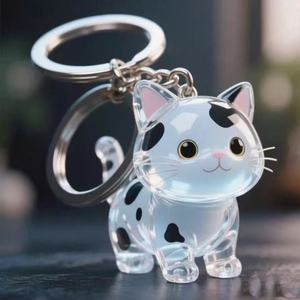 Porte-clés souvenir en acrylique transparent pour collectionner les poils d'animaux, chaton, <span class=keywords><strong>chat</strong></span>, chien, mémoire, souvenir, bricolage - Product Image 6