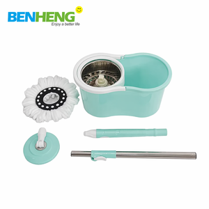Juego de <span class=keywords><strong>Mopa</strong></span> Giratoria de Microfibra de 360 Grados con Centrifugadora y Cubeta para Limpieza de Pisos, <span class=keywords><strong>Mopa</strong></span> Mágica de Acero Inoxidable - Product Image 1