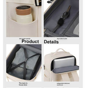 Sac à dos de voyage en avion <span class=keywords><strong>40x20x30</strong></span>, sac à dos en nylon pour bagages à main, unisexe, imperméable, avec séparation humide/sèche - Product Image 2