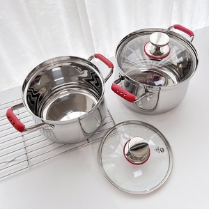 316 thép không gỉ công suất lớn nồi súp với một nắp điện từ có sẵn không dính vào nấu ăn khói cookset - Product Image 2