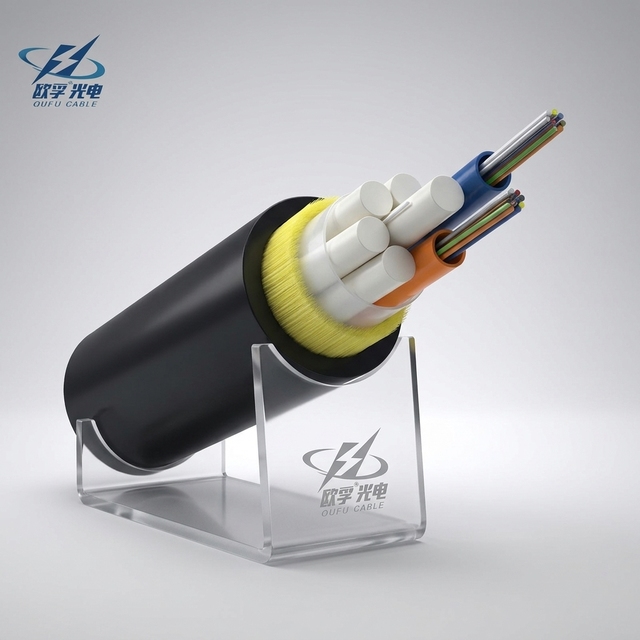 Factory Direct OUFU ADSS G.652D 6 Core Span 100m PE/AT Outer Jacket Outdoor Fiber Optic Cable