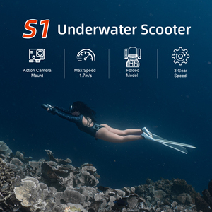 Scooter Subacuático Eléctrico Plegable, Propulsión Acuática, Velocidad Máxima 1.7 m/s, Profundidad 30 m, para Snorkel y Buceo - Product Image 4