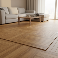 Parquet pour salon, revêtement de sol en bois, design traditionnel, parquet contrecollé, installation par clic, parquet massif pour salon