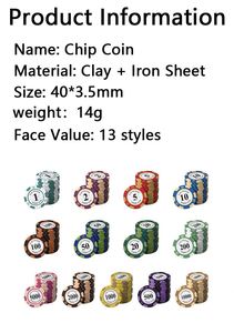 Fichas de Póker Personalizadas de 14g en Oferta, con Varios Diseños y Colores, Juego de Fichas de Póker de Arcilla Premium de Dos Tonos, Venta al Por Mayor - Product Image 3