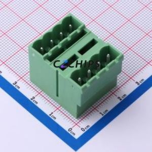 DB2ERH-5.08-2*4P-GN Plug-in Terminal Block Through hole,P=5.08mm Connector Board-to-Board / Socket - Closed 2x4P 5.08mm Green - Product Image 1