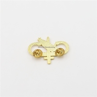 Épinglette Métallique Personnalisée en Forme de Lettre, Plaqué Or, Gravée en 3D, avec Émail Souple ou Dur, Épinglette de Sécurité