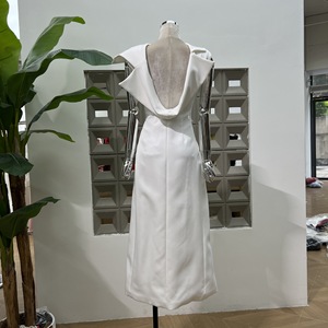 Haute qualité tempérament dos nu haute fente sans manches <span class=keywords><strong>longue</strong></span> jupe élégante <span class=keywords><strong>robe</strong></span> pour femmes - Product Image 4