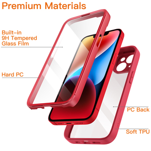 <span class=keywords><strong>Coque</strong></span> pour <span class=keywords><strong>iPhone</strong></span> <span class=keywords><strong>14</strong></span> 6.1 pouces avec protecteur d'écran intégré anti-rayures, téléphone robuste à 360 degrés - Product Image 2
