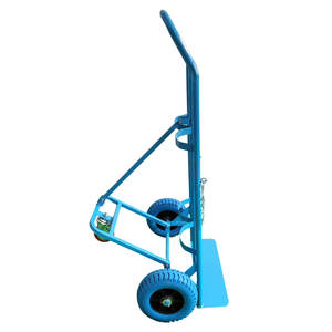 Ht1419a Stalen Driewielige Gasfles Handtruck <span class=keywords><strong>Trolley</strong></span> Platform Oem Aanpasbaar Voor Twee Gasflessen Zuurstofcilinder <span class=keywords><strong>Trolley</strong></span> - Product Image 2
