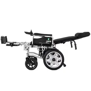 Manuel ayarlanabilir arkalık/pedal boyama/oturma uzanmış elektrikli tekerlekli sandalye ile 250W * 2 motorlar engelli tekerlekli sandalye