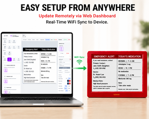 Intelevia - Pantalla Inteligente de Tinta Electrónica de 7 Pulgadas con WiFi, Alerta de Emergencia y Recordatorio de Medicamentos para Personas Mayores, Cuidado de Ancianos, Calendario Digital - Product Image 5