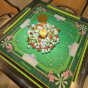 Juego <span class=keywords><strong>de</strong></span> Mahjong y Póker con Temática <span class=keywords><strong>de</strong></span> Golf, Grabado en Verde y Blanco, 2026, Fichas <span class=keywords><strong>de</strong></span> Acrílico y Cristal, Plegable y Portátil, Estilo Country Club Masters - Product Image 3