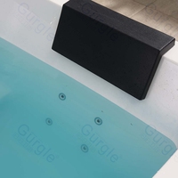 Nouveau design Vente à chaud Baignoire d'hydromassage autoportante en acrylique pour 2 personnes avec lumières LED