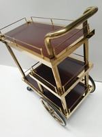 Nouvelle mode, vente en gros, chariot de service de buffet multi-usages en acier inoxydable de luxe à 3 étages, 10 L, pour hôtels