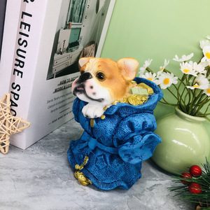 Nuevas artesanías de resina de gran venta, adornos de hucha para perros pequeños adecuados para regalos de escritorio para sala de estar - Product Image 5