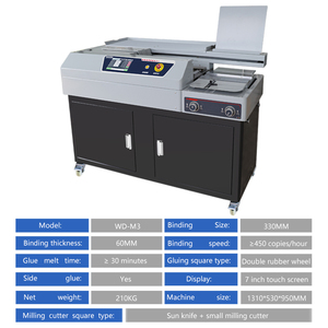 WD-M3 hochpräzise automatische Klebe binde maschine Smart Straight Rail Side Seal A4 für die Papier verarbeitung - Product Image 3