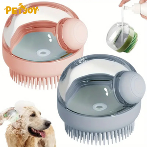 Cepillo de baño de silicona para <span class=keywords><strong>perros</strong></span> con dispensador de jabón, herramienta de champú para masaje de aseo de mascotas, herramienta de baño para <span class=keywords><strong>perros</strong></span> y gatos - Product Image 1