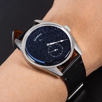 Montre de plongée pour homme Sugess, mouvement automatique ST1721, remontage manuel, bracelet en cuir, montre-bracelet en acier inoxydable à vendre