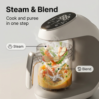Robot à aliments pour bébés, stérilisation, avec contrôle LCD, fonction de synchronisation, qualité alimentaire