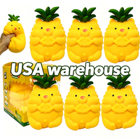 Ours en Peluche Géant Ananas Anti-Stress à Remontée Lente, Jouet Sensoriel en Gros pour Enfants et Adultes