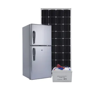 118リットルソーラー冷蔵庫トップフリーザーポータブル冷蔵庫AC/DCアダプター12V/24V鉛蓄電池家庭用冷蔵庫