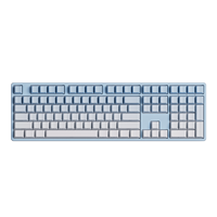 Akko Set Keycap gradien biru, tutup kunci tembakan ganda gradien ceri untuk sakelar MX-PBT/PC campuran