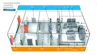 Système d'entrée intégré pour salles blanches destiné aux usines agroalimentaires – Mobilier en acier inoxydable sur mesure et équipement d'hygiène tout-en-un