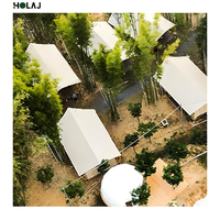 Tentes de camping modernes pour toutes les saisons, conçues pour les événements et l'hôtellerie, avec protection UV et propriétés ignifuges