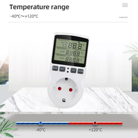 Prise de courant thermostat numérique 110V~230V AC 50Hz/60Hz pour chauffage et refroidissement, avec minuterie, compatible UE, US, UK
