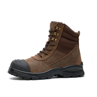Bottes de travail anti-perforation L605.OEM à coupe haute avec fermeture éclair latérale, chaussures de sécurité minières à embout d'acier pour l'Australie