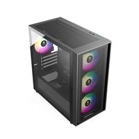 Boîtier de jeu pour PC de bureau Matx en gros, boîtier de jeu Micro-ATX Mid Tower en acier avec fenêtre latérale, fabrication OEM