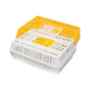 Proveedor de China Jaula de transporte de pollo vivo Caja de rotación de pollitos Caja de transporte de plástico para aves de corral Pato Granja de pollos - Product Image 1