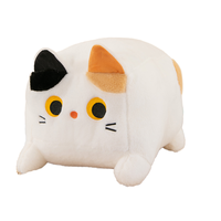 Vente chaude mignon chat carré peluche peluches minuscule carré chaton poche chat jouets en peluche